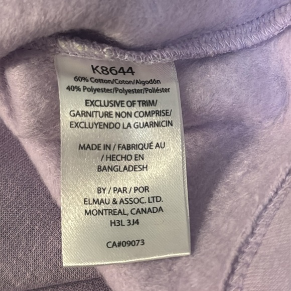 Kangol Lavender Sweatshirt cropped trendy XL Retro brand popular in the 80s 90s - Picture 8 of 10